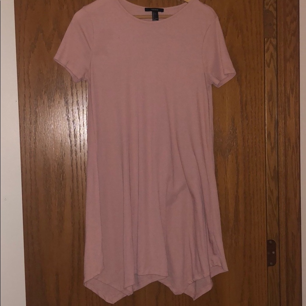 Pink t-shirt dress